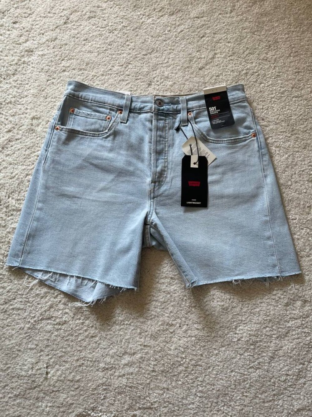 NWT Levi's Premium 501 High Rise Stretch Lightweight Women Shorts Size 30